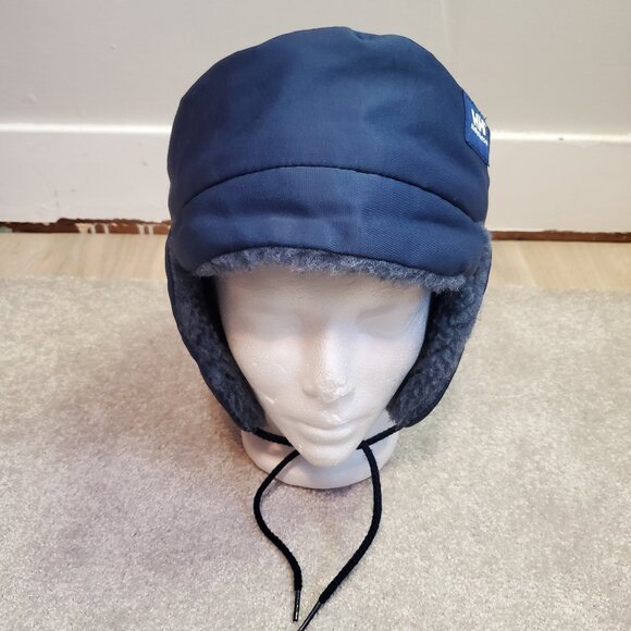HELLY HANSEN Vintage Ushanka Winter Hat Rare Sherpa Lined Tie Flaps Blue Unisex - Picture 1 of 9